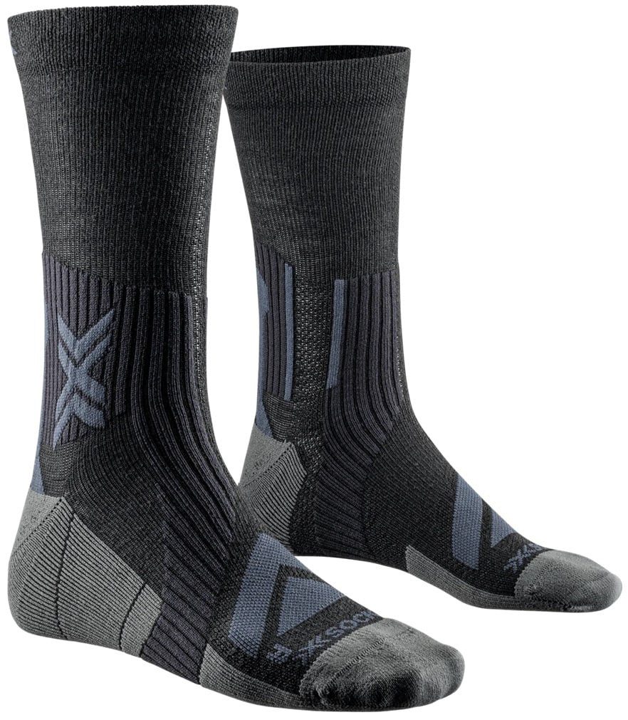 Socken Radsocke Bike Expert Merino Crew schwarz/charcoal Herren - 1 Paar