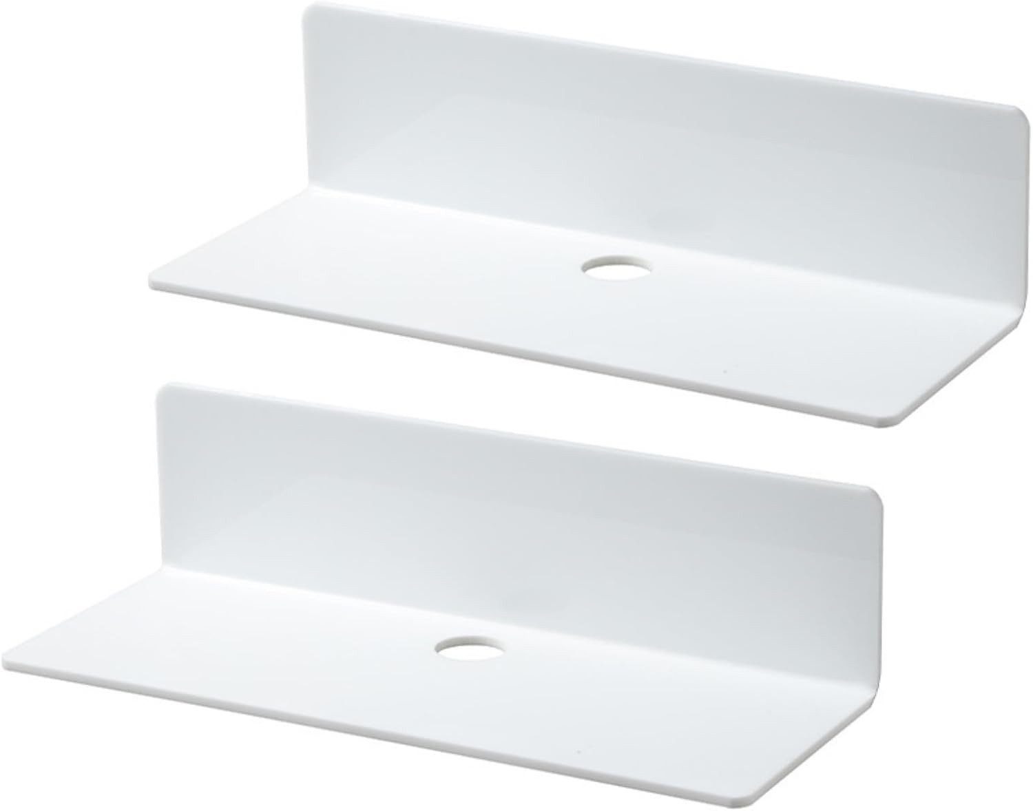 Diwzbyn Wandregal 2er Set Wandregal Ohne Bohren Schweberegal, aus Acryl, 2-tlg., Badezimmer Regal Zum Kleben Bücherregal Bad Regal Selbstklebend