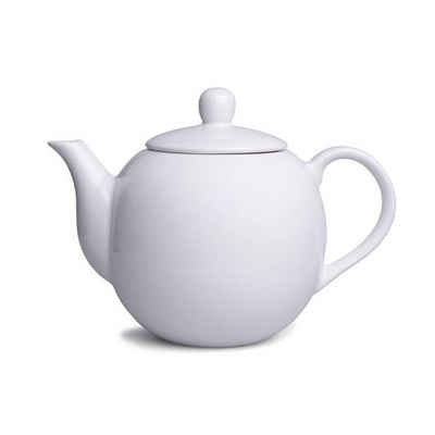 BigDean Teekanne weiss 1,1L Edel Porzellan Kaffeekanne Tee Kanne, 1.1 l