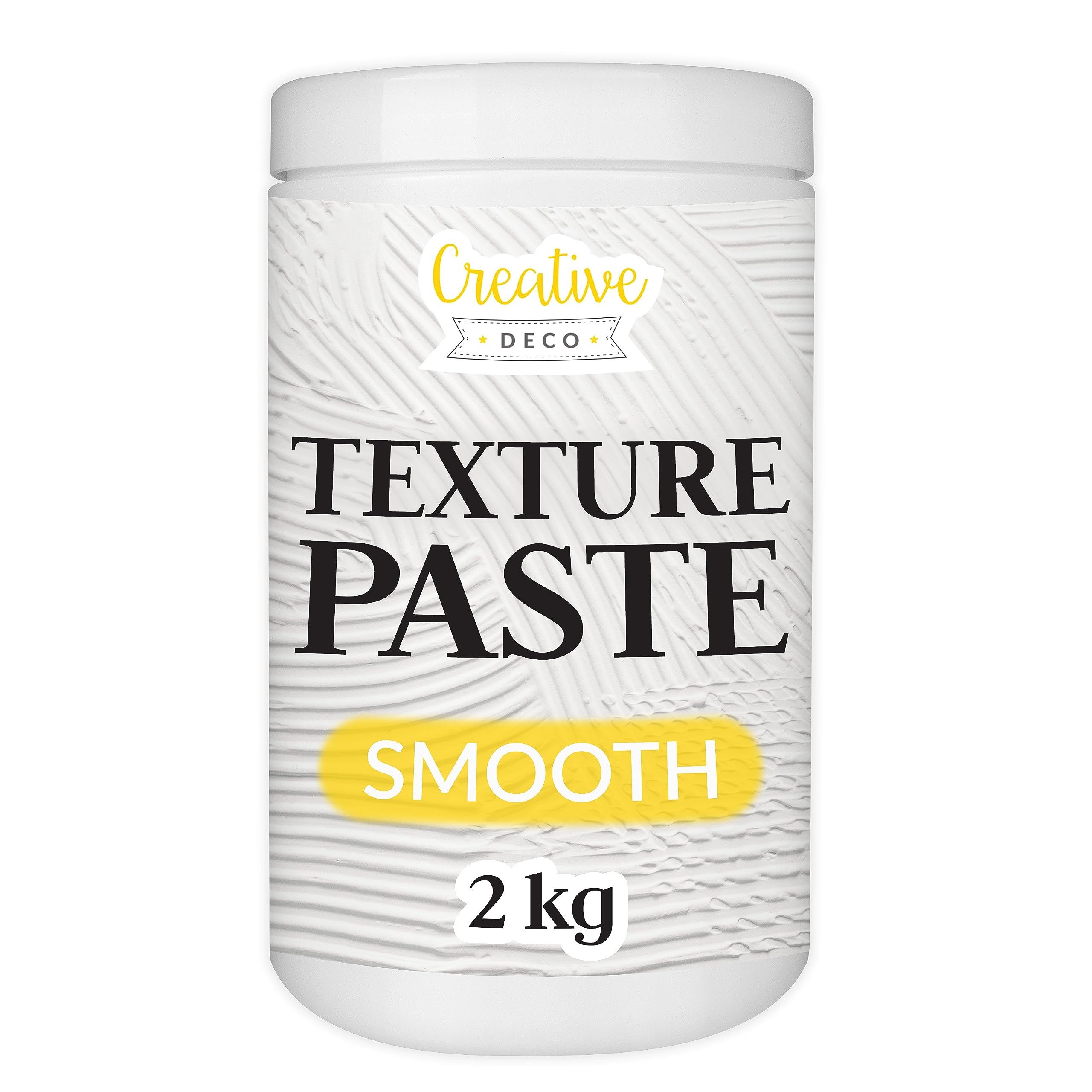 Creative Deco Malpaste Strukturpaste 2 kg Weiße Spachtelmasse für Acrylmalerei Modellierpaste