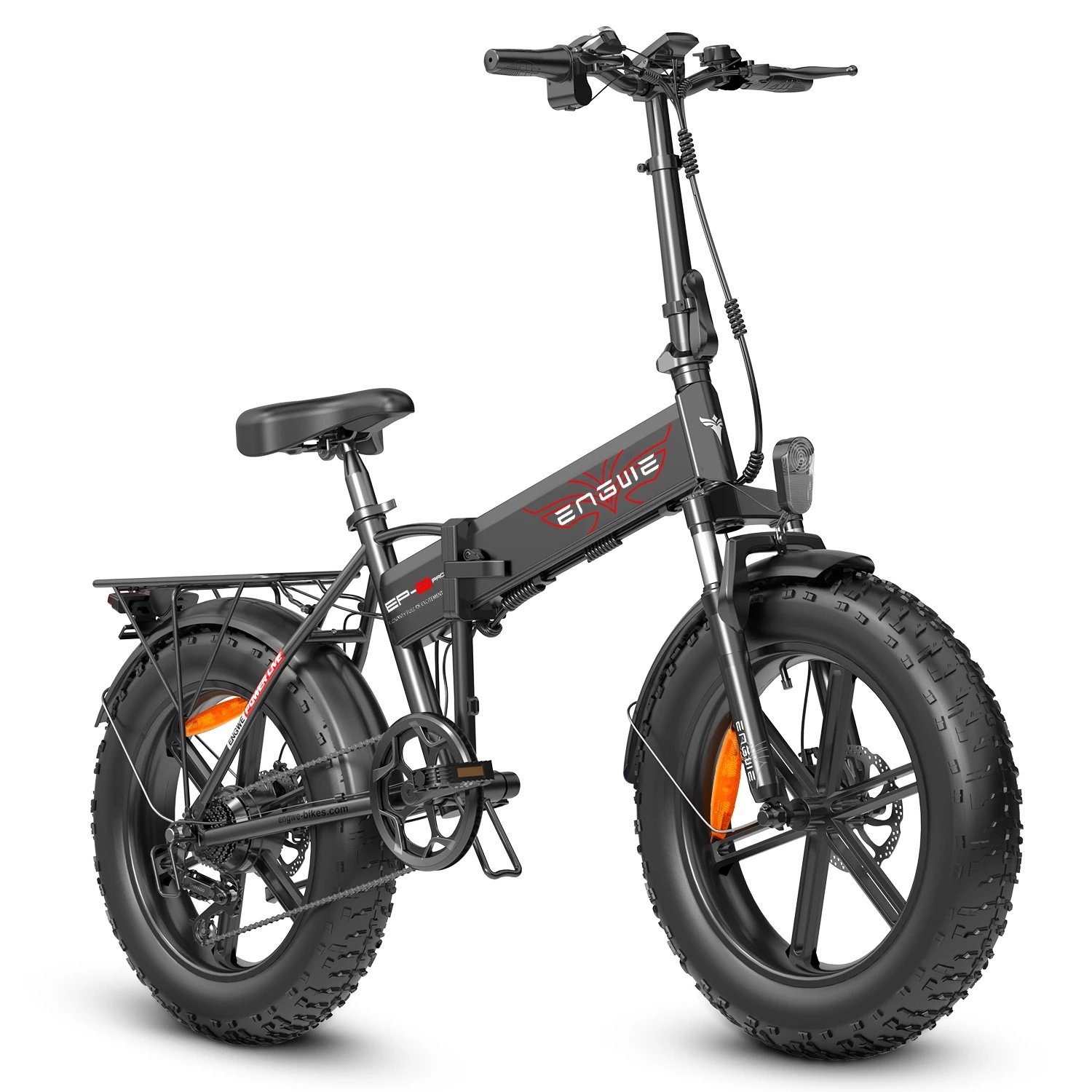 ENGWE E-Bike EP-2 PRO 45km/h 700W elektrische Maschinen, 7 Gang Shimano, Heckmotor, (Mit Batterieladegerät, Mit beleuchteter LED), 48V 13Ah, Motoren,zusammenklappbar schwarz