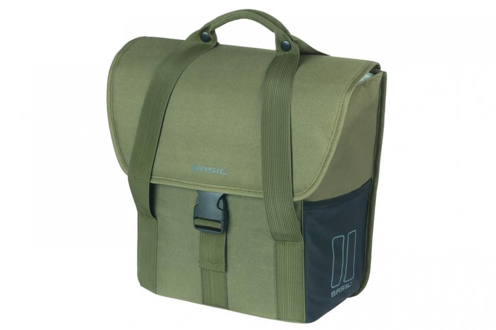 Basil Fahrradrucksack Basil Einzelpacktasche Go 16 Liter - Dunkelgrün 14x28x31 cm (Hook-On S