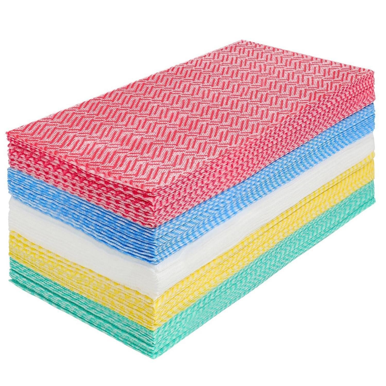 LuxusKollektion Reinigungstuch 60er Pack 5 Farben 33x60cm Reinigungstuch (Textil, 33x60 cm, 60-tlg)