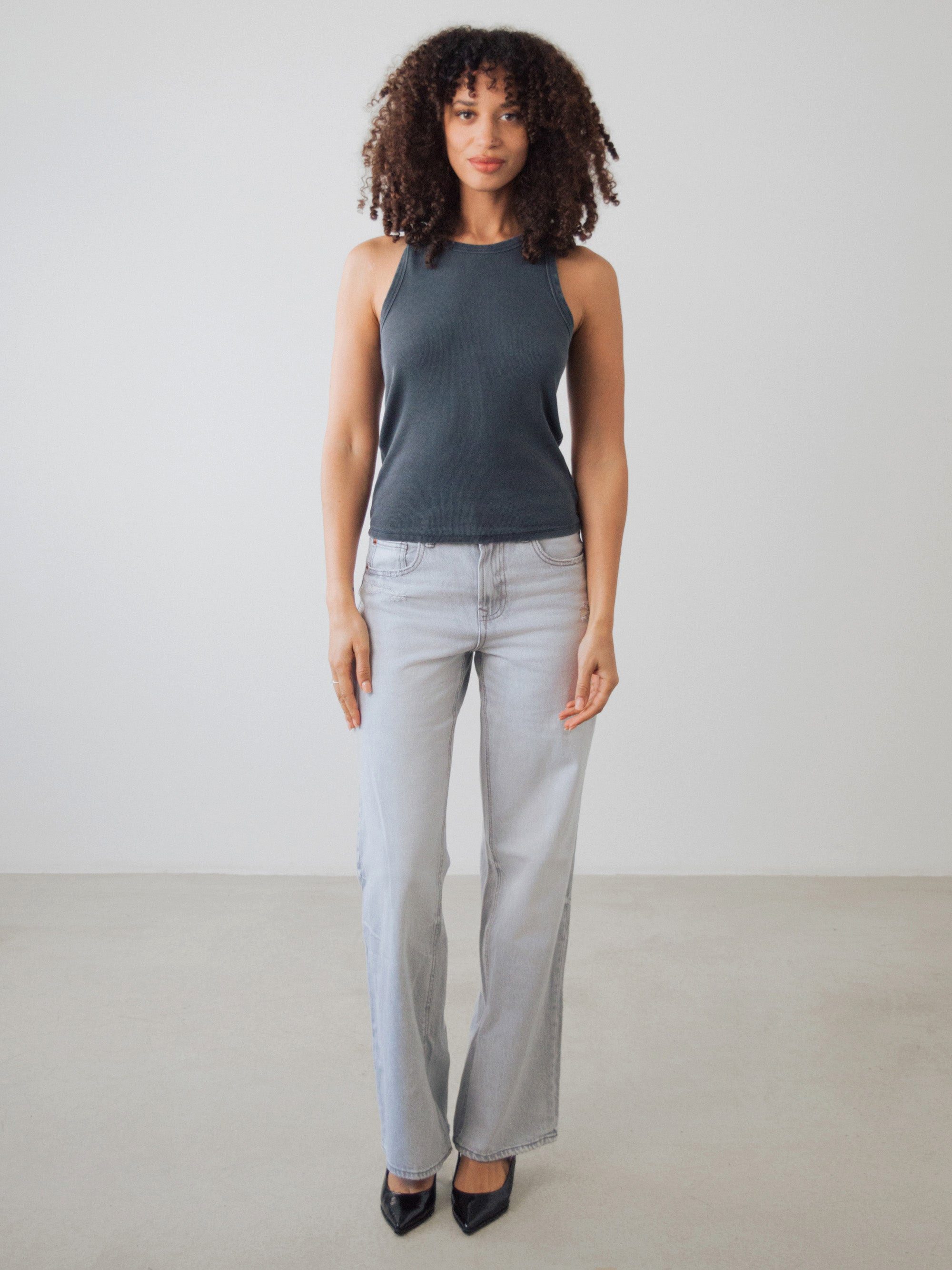 HONEST BASICS Tanktop Geripptes Racer-Top aus Bio- und recycelter Baumwolle – Bild 3 von 4