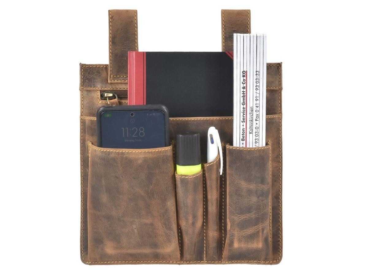 Greenburry Werkzeugtasche Vintage, Handwerkertasche, Gürteltasche 23x23cm, Antikleder (ungefüllt)