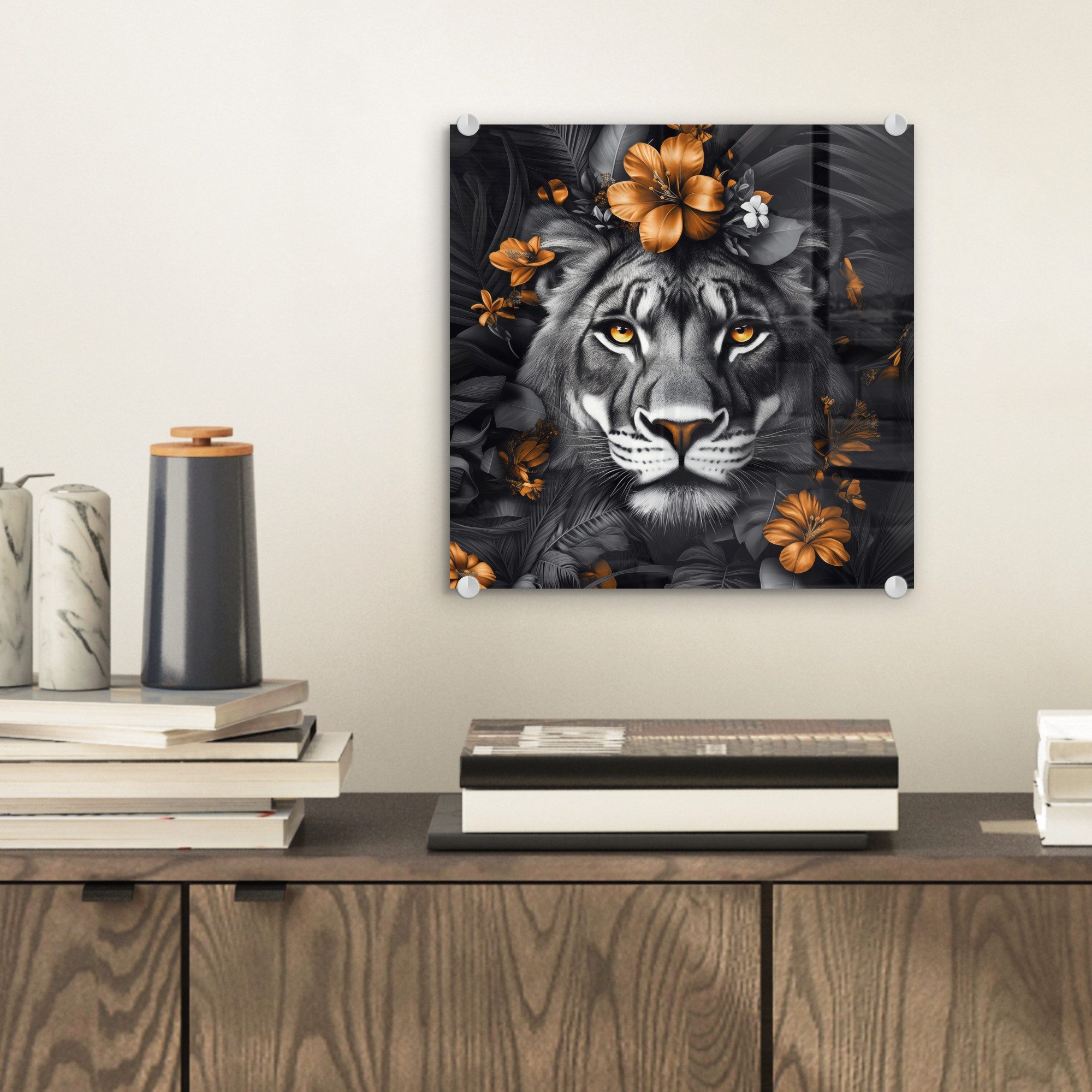 MuchoWow Acrylglasbild Tiger - Schwarz und günstig online kaufen