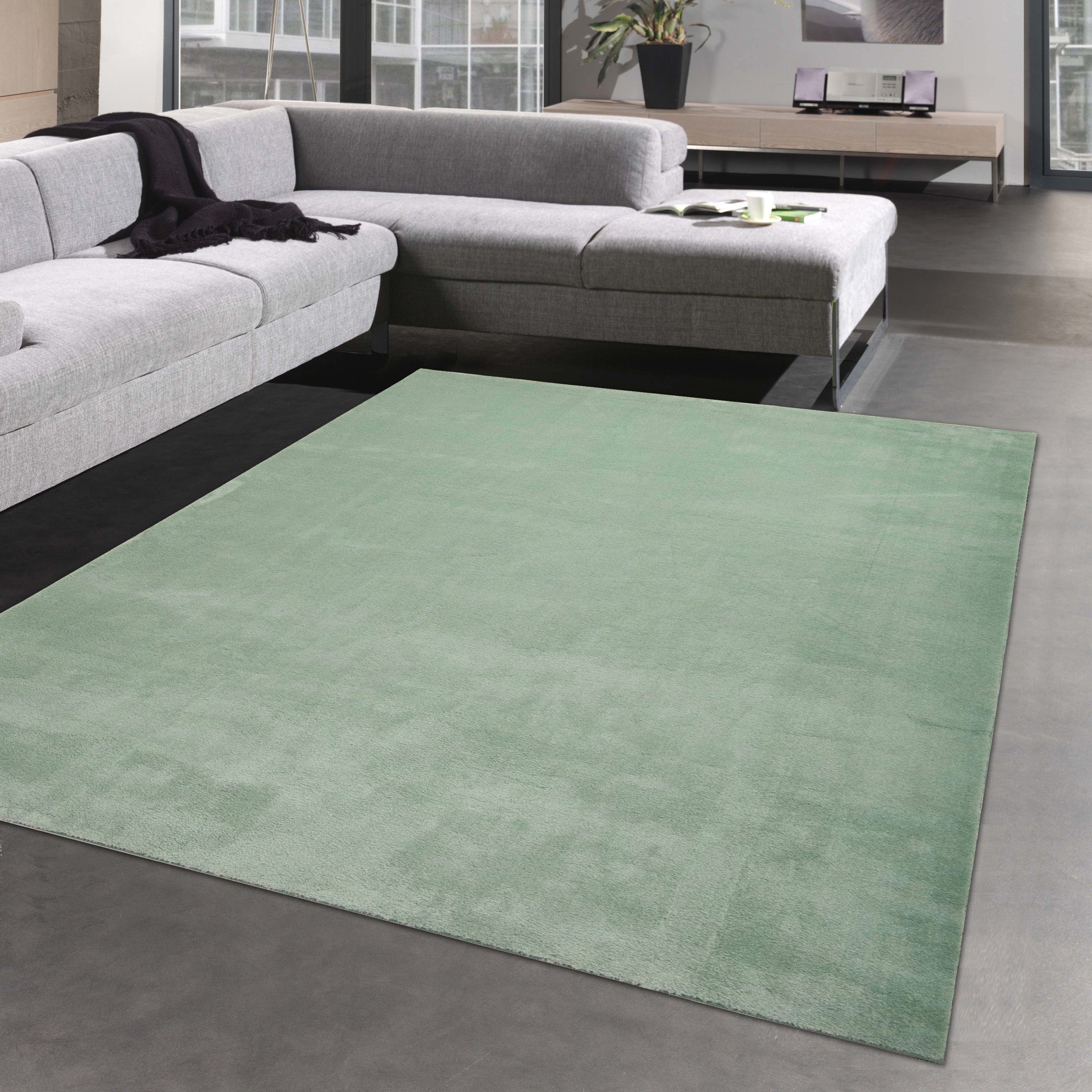 Carpetia Teppich Uni, rechteckig, Höhe: 16 mm, super soft & flauschig mit extra dichter Florstruktur