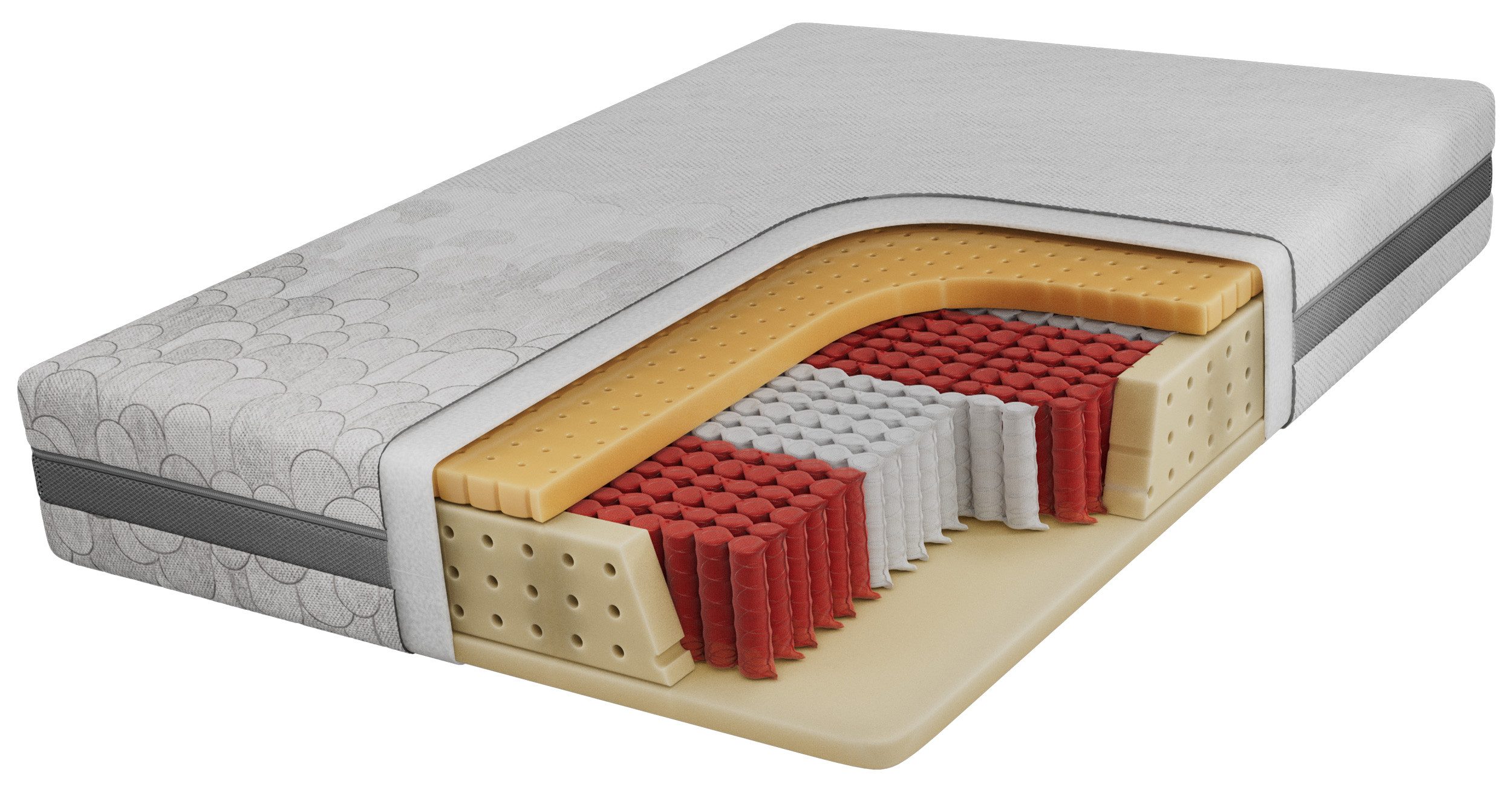 Taschenfederkernmatratze VALTI, MKS MÖBEL, 19.4 cm hoch, (Matratze, punktelastisch, 7-Zonen, Multipocket, für Allergiker geeignet), H3, ergonomisch, komfortabel, pflegeleicht