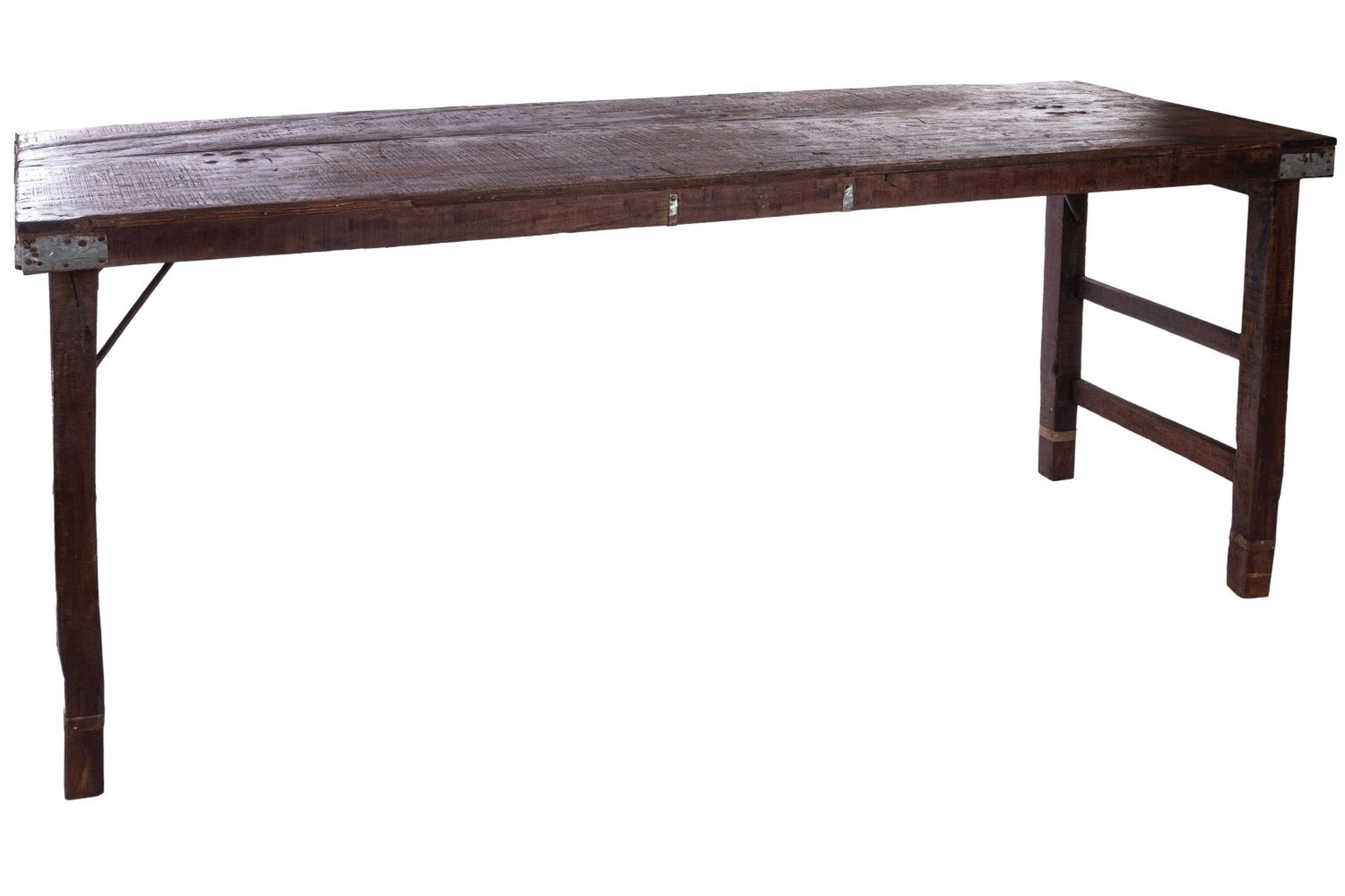 Wohnando Couchtisch Gartentisch "Rosengarten" aus recyceltem Holz, klappbare Beine, Nachhaltiger und rustikaler Charme für Terrasse und Balkon