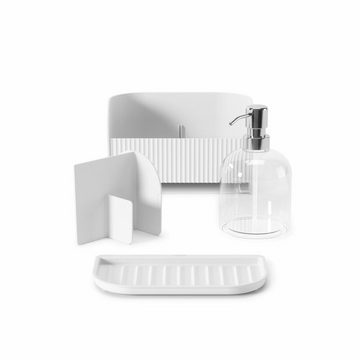 Umbra Küchenorganizer-Set Spülbecken-Caddy Sling mit Seifenspender Weiß