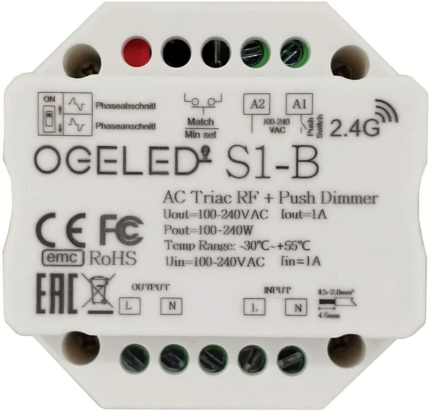 Thumbnail - Ogeled LED Dimmer Universal Funk Dimmer Unterputz Smart-Home-Zubehör