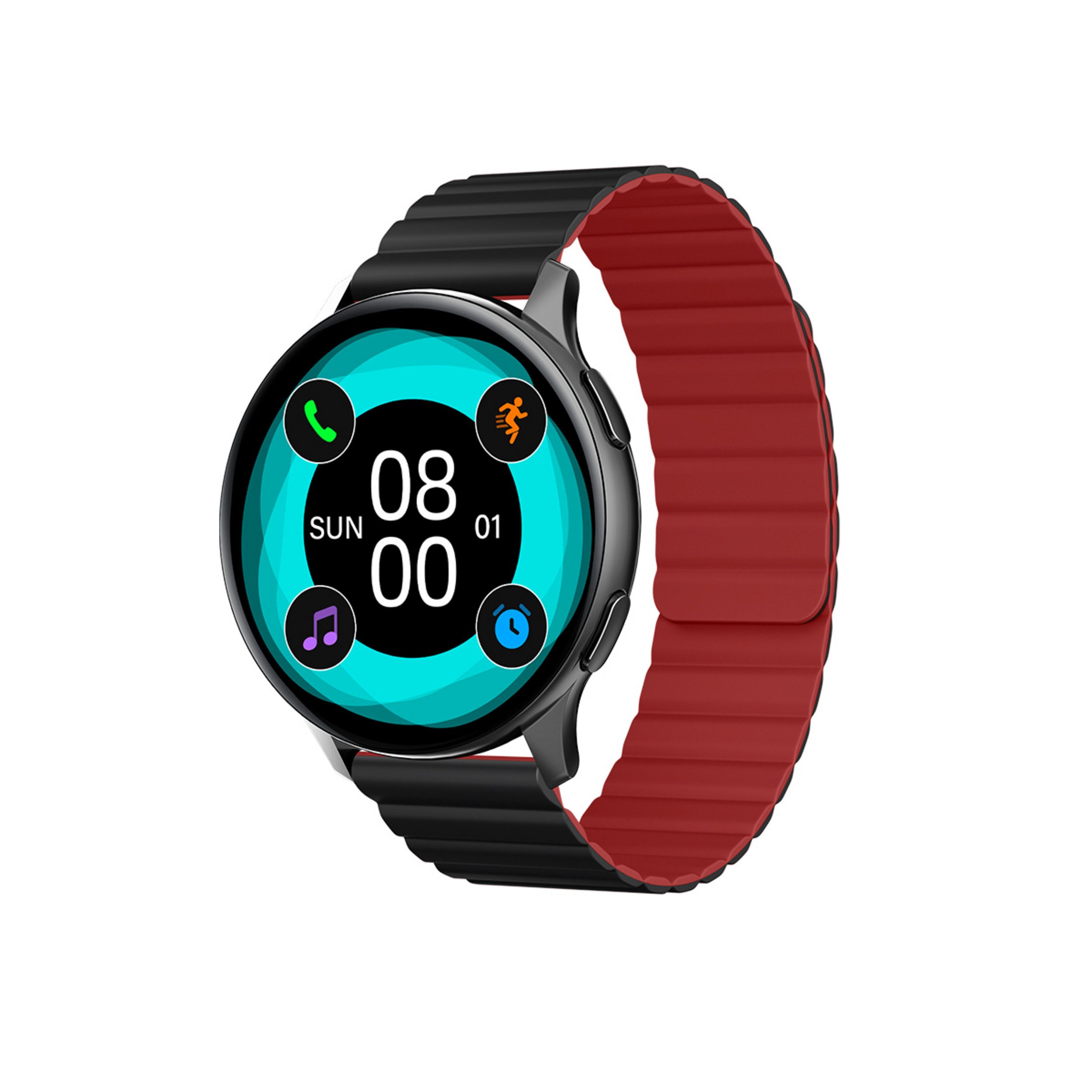 imiki IMIKI Smartwatch KW66 Pro Silikonarmband + Magnetarmband Schwarz Smartwatch (IMIKI OS)