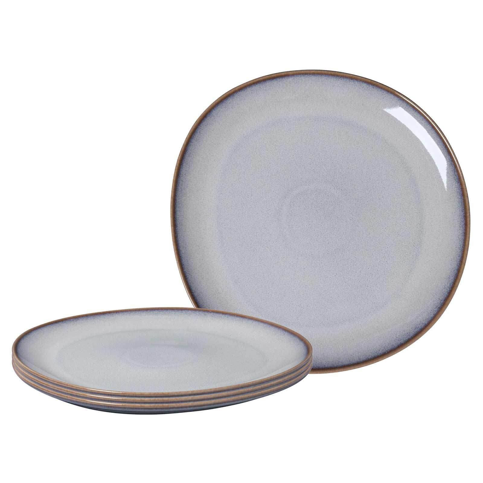like. by Villeroy & Boch Servierplatte Lave Servierplatten ø 32 cm 4er Set, Steingut, (4-tlg)
