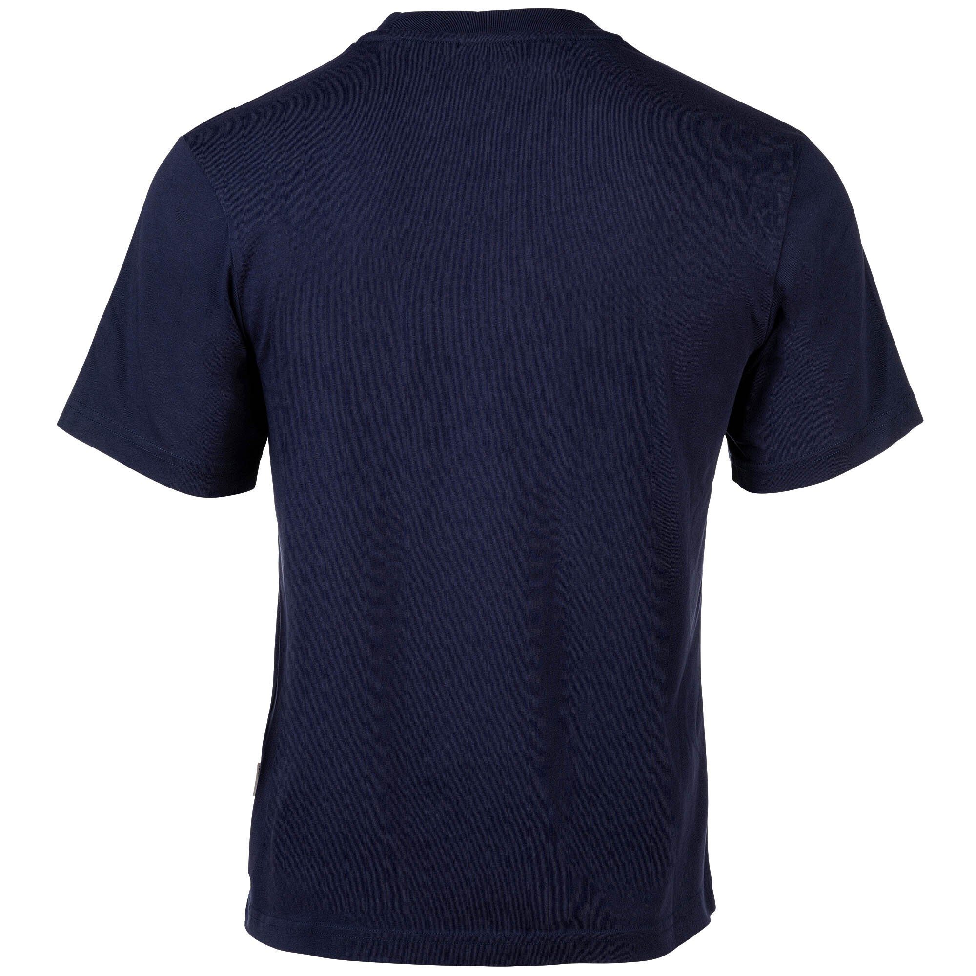 Baumwolle, Herren Logodruck AND Rundhals, T-Shirt MARSHALL T-Shirt - FRANKLIN Blau
