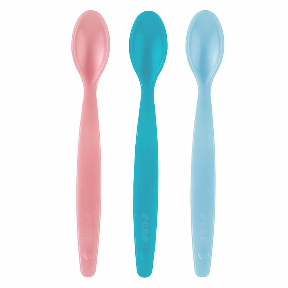 Reer Kinderbesteck MagicSpoon 3er Set (3-tlg), Kunststoff, mit Temperaturindikator