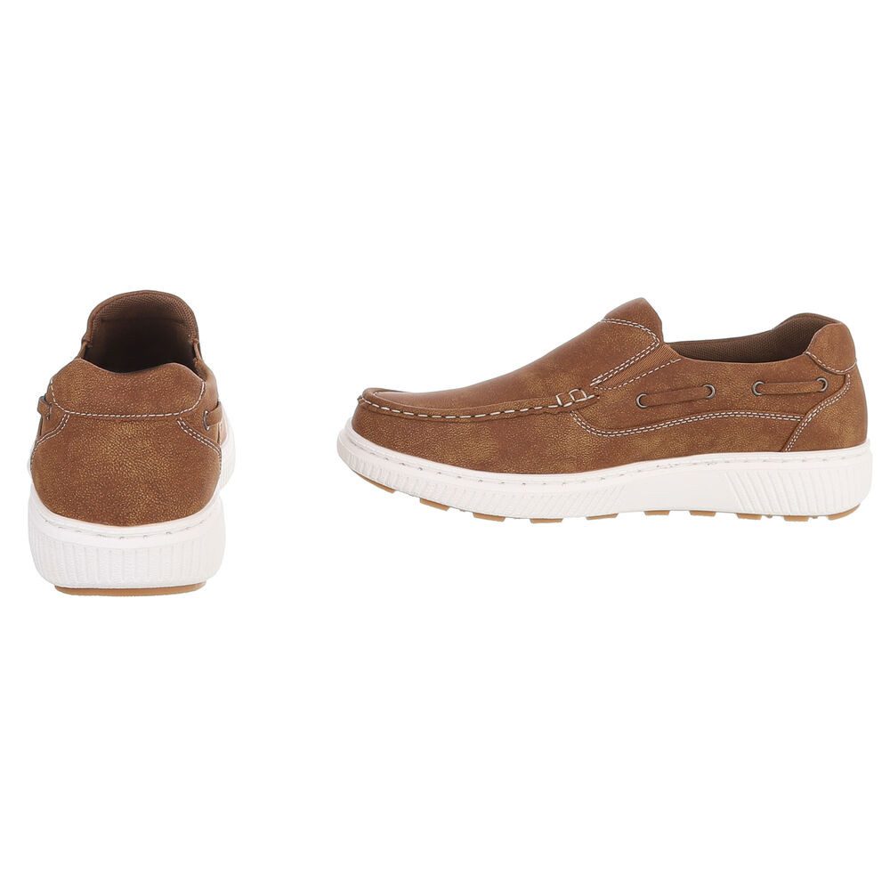Coolwalk Herren Slipper Slip-On Halbschuh sportlich modern Slipper (92009896) Flach Slipper in Camel – Bild 5 von 5