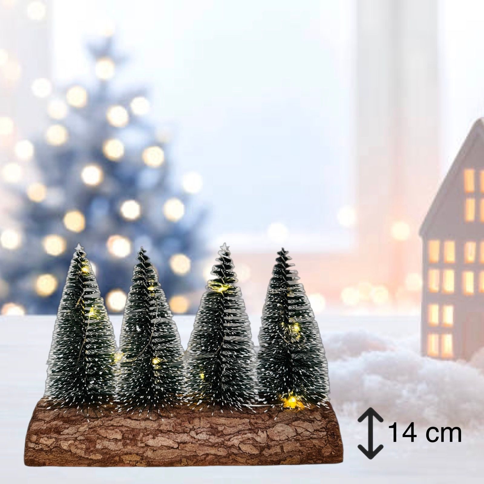 Gravidus LED Dekofigur Deko Tannenbäume 4er Set mit LED warmweiß und Timer günstig online kaufen