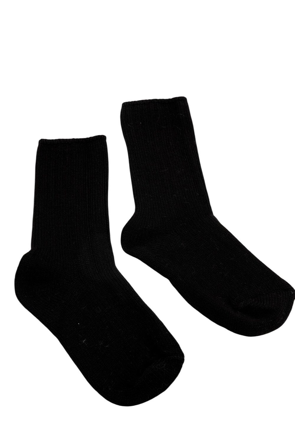 MANUKA Dicke Winterstrümpfe Schwarz Slipper