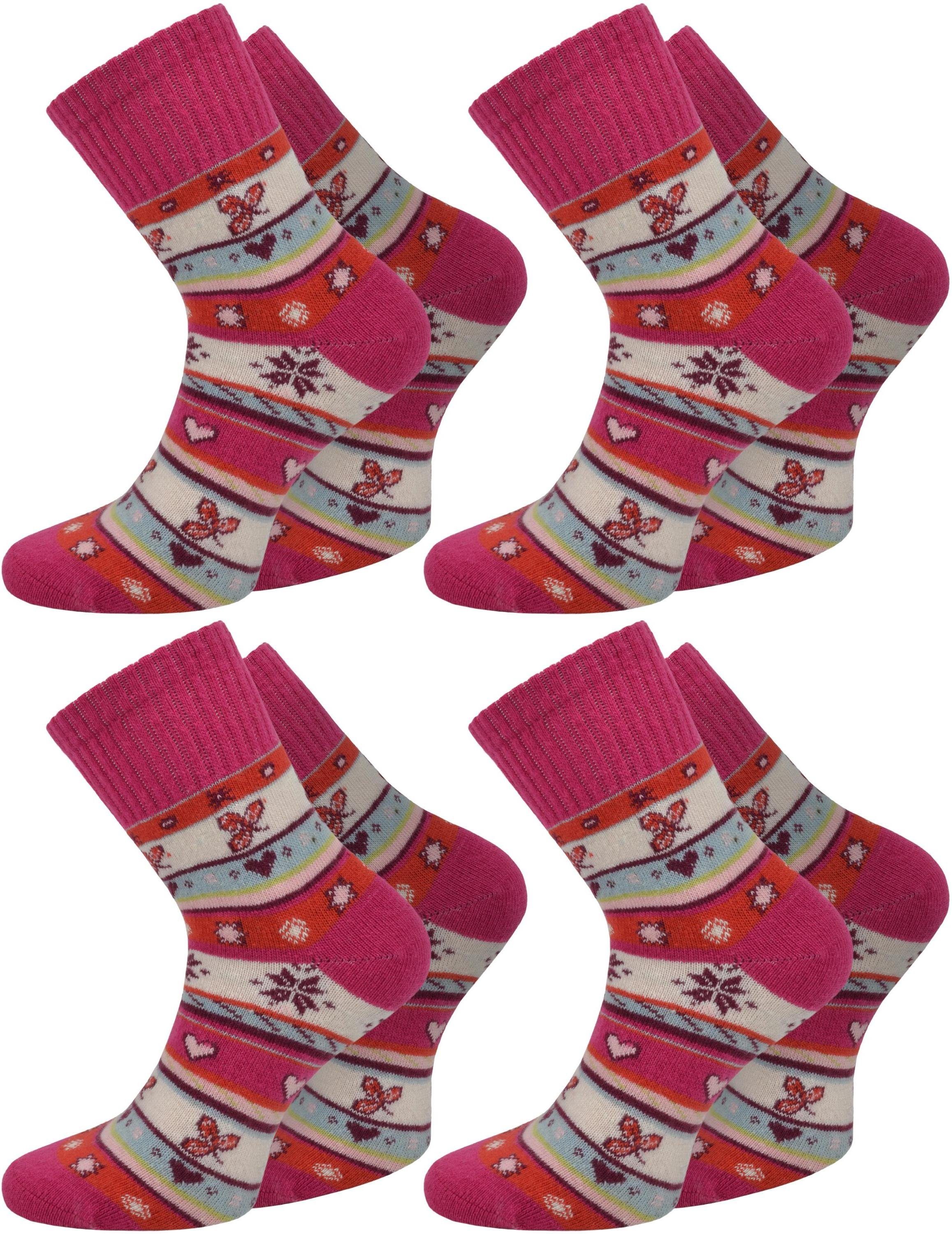 normani Термоноски 4 Paar Edelsocken mit Seide und Modal (Set, 4-Paar, 4 Paar) mit Modalfaser und echter Seide