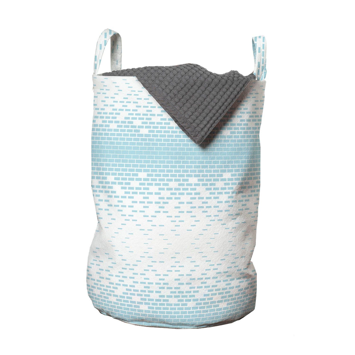 Abakuhaus Wäschesäckchen Wäschekorb mit Griffen Kordelzugverschluss für Waschsalons, Abstrakt Pastel Brick Wall Design