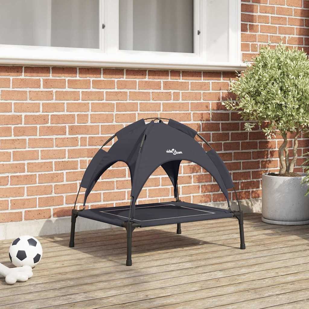 vidaXL Hundebett, Hundebett Schwarz 63 x 49,5 x 60 cm Stahl