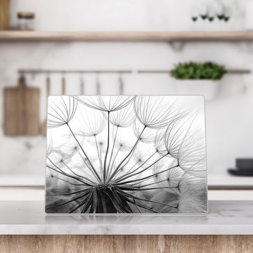 DEQORI Schneidebrett 'Pusteblume Nahaufnahme', Glas, Platte Frühstücksbrett Schneideplatte