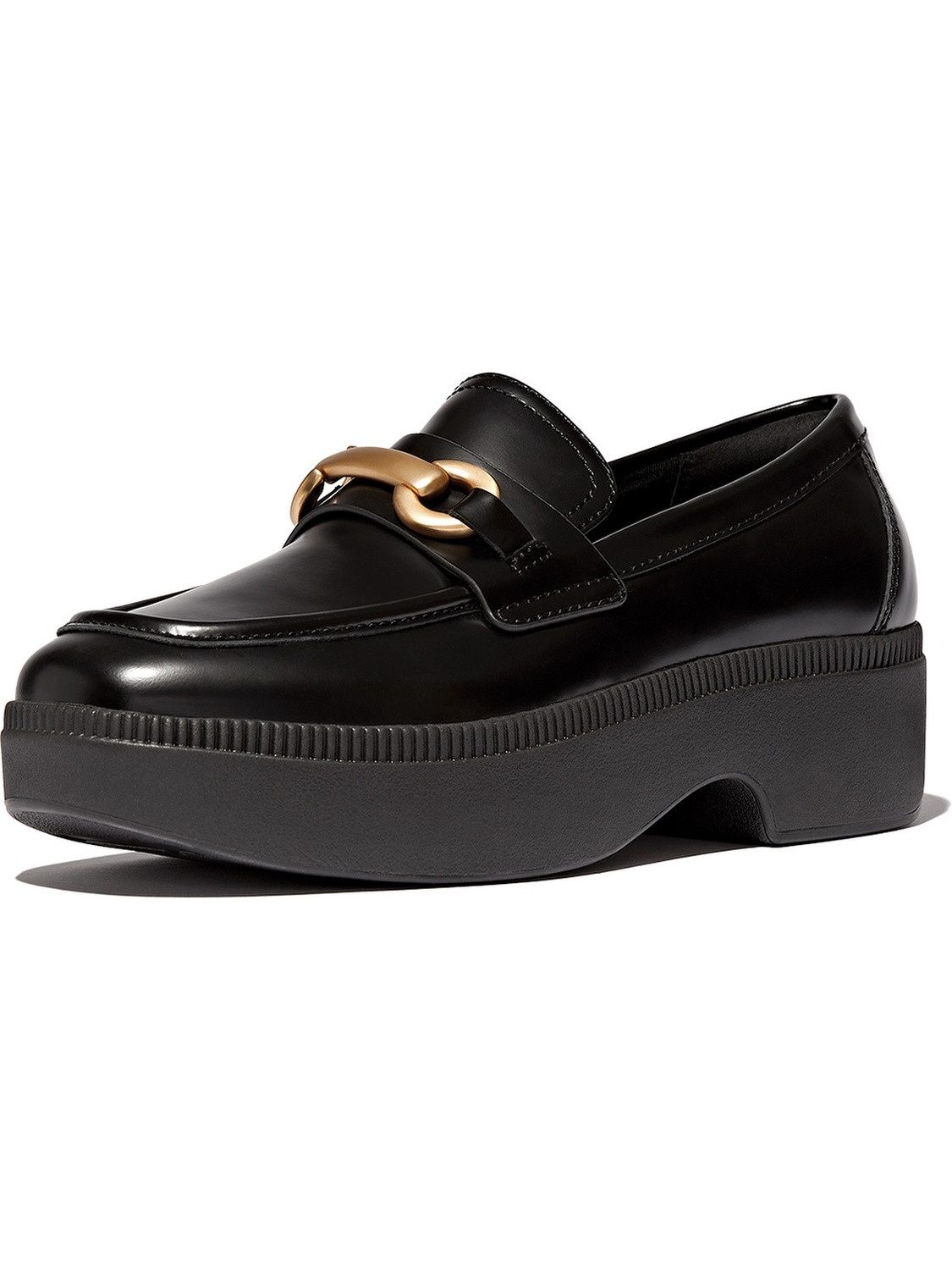 Fitflop F-Luma Chunky-Snaffle Box-Leather D/Wedge Loafers Sneaker