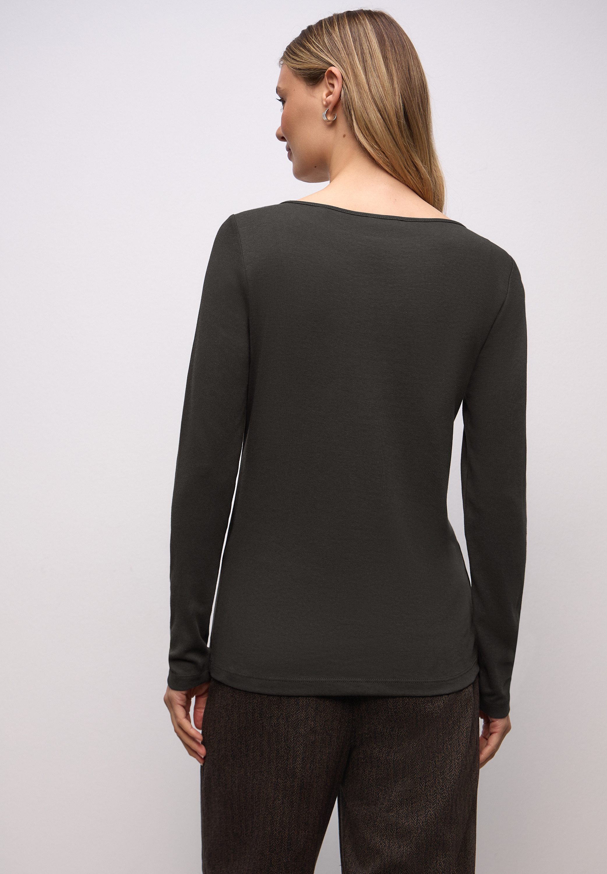 STREET ONE Langarmshirt Style Lanea mit U-Boot Ausschnitt