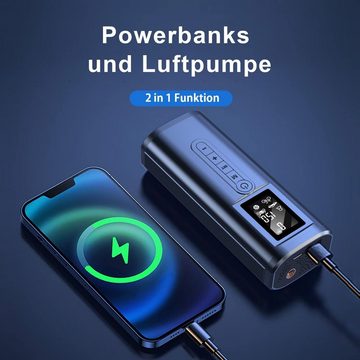 autolock Akku-Luftpumpe Elektrische Luftpumpe 150PSI Tragbar Fahrradpumpe, mit Digital LCD LED Licht Mini Digitale Luftpumpe für Auto