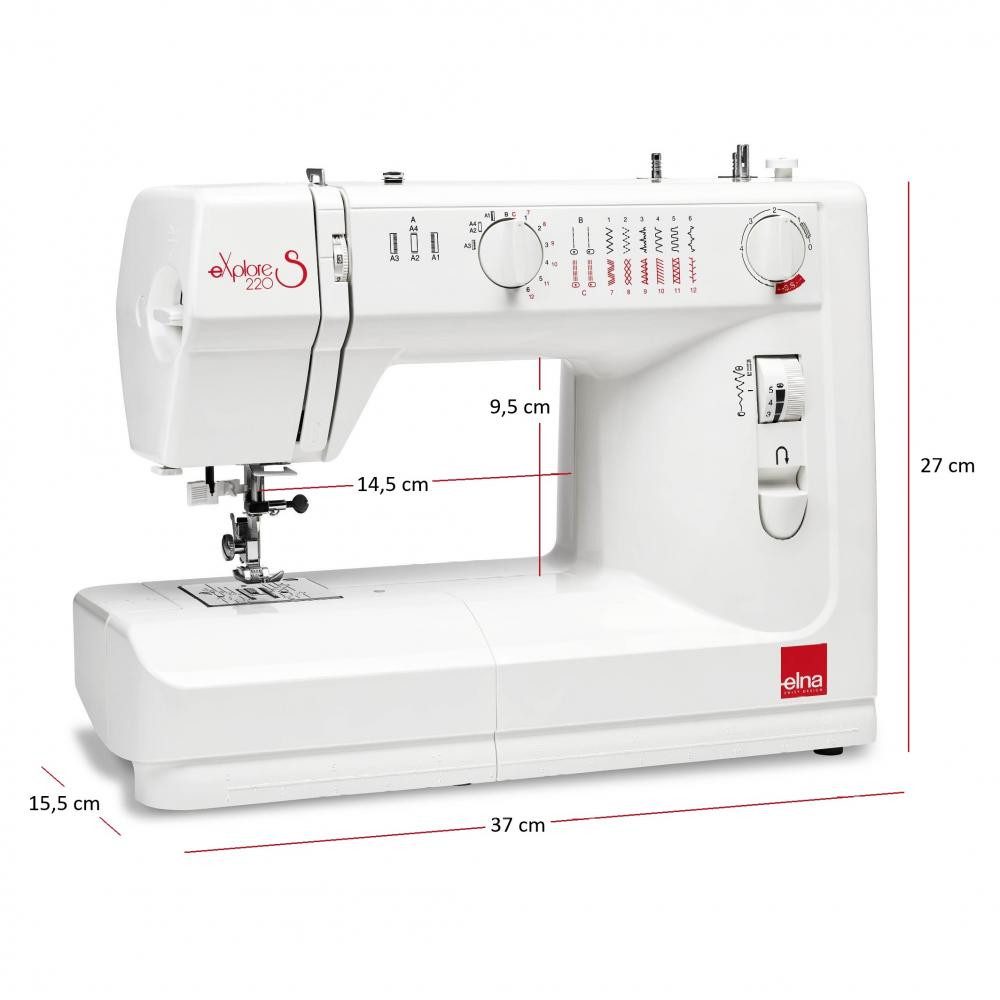 Elna Nähmaschine - eXplore 220S Einsteiger Modell, 15 Programme