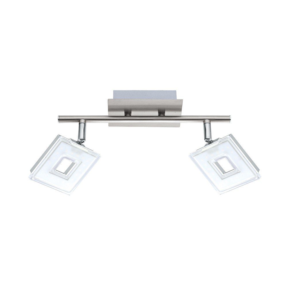 Alu-Gebürstet, 2er-Deckenstrahler Cube Spots Deckenstrahler schwenkbar LED Licht-Trend LED Sempre Chrom, Warmweiß