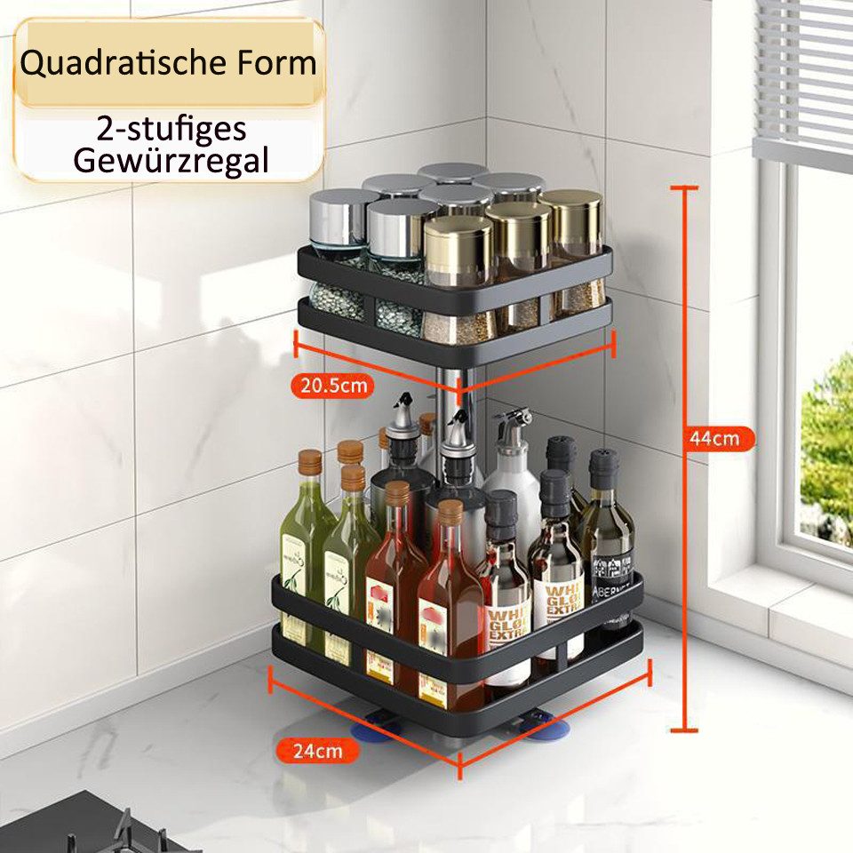 Coonoor Gewürzregal Kücheregal Ecke Stehgestell, 1/2/3 günstig online kaufen