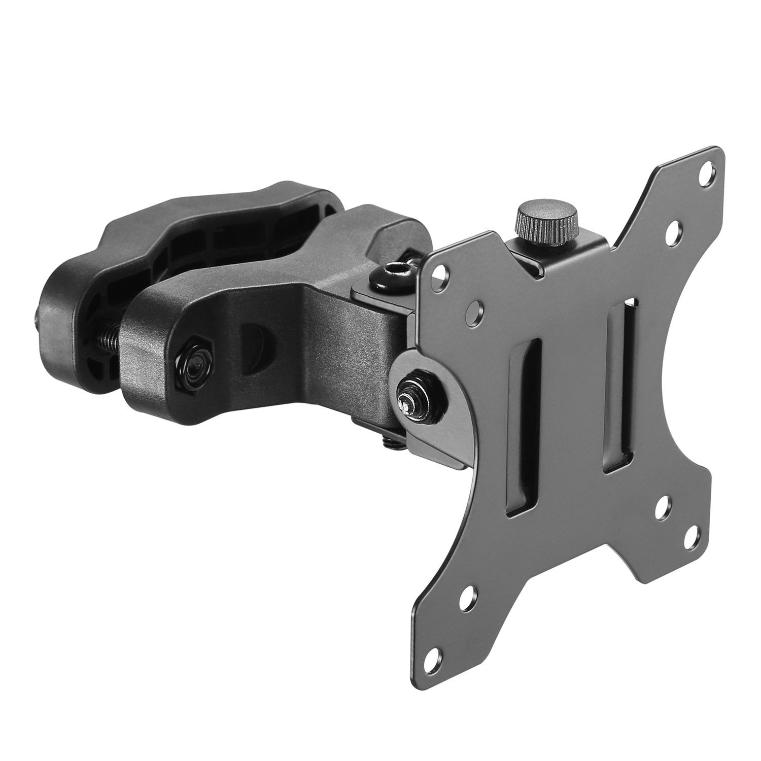 Maclean Monitor-Halterung MC-983 für 17–32″ Pfosten‑/Rohrhalterung 28–60 mm, (bis 32,00 Zoll, 1-tlg., bis 8 kg • VESA 75×75/100×100 • neigbar & schwenkbar)