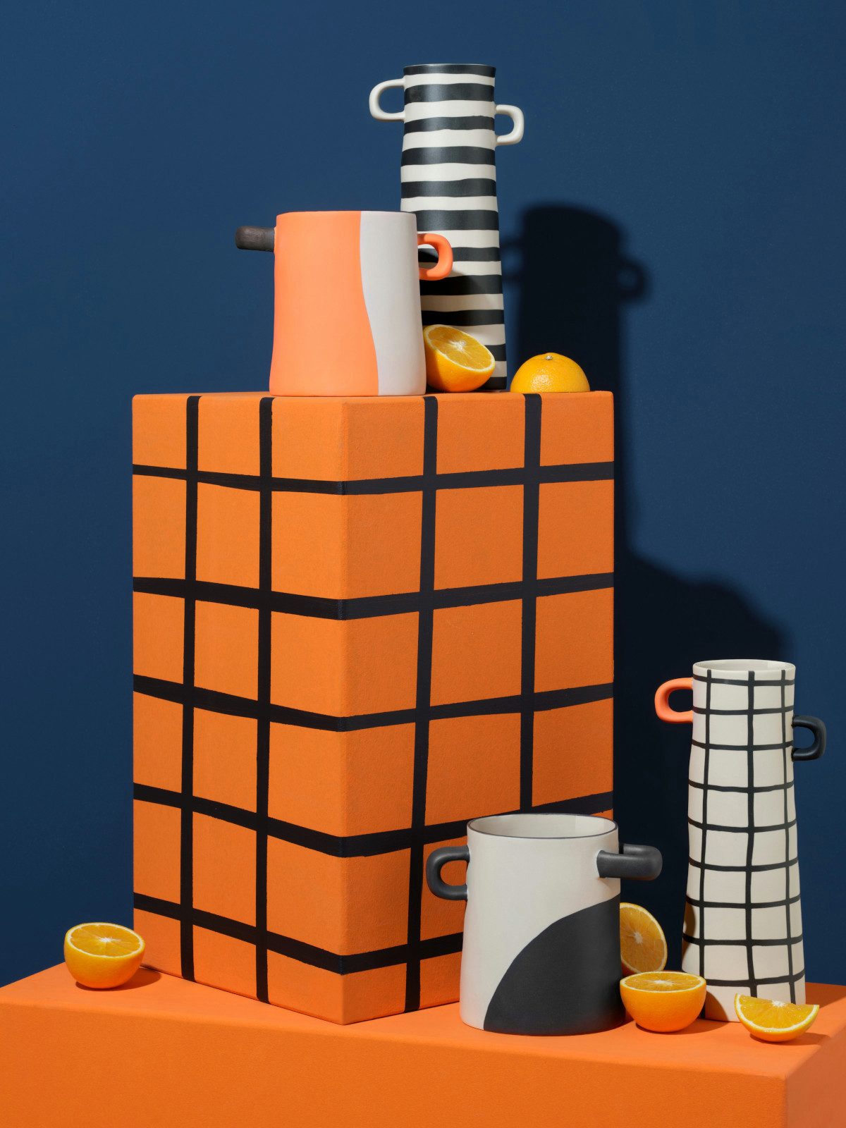 ASA SELECTION Dekovase rayu Vase grün kariert 17cm (Vasen)