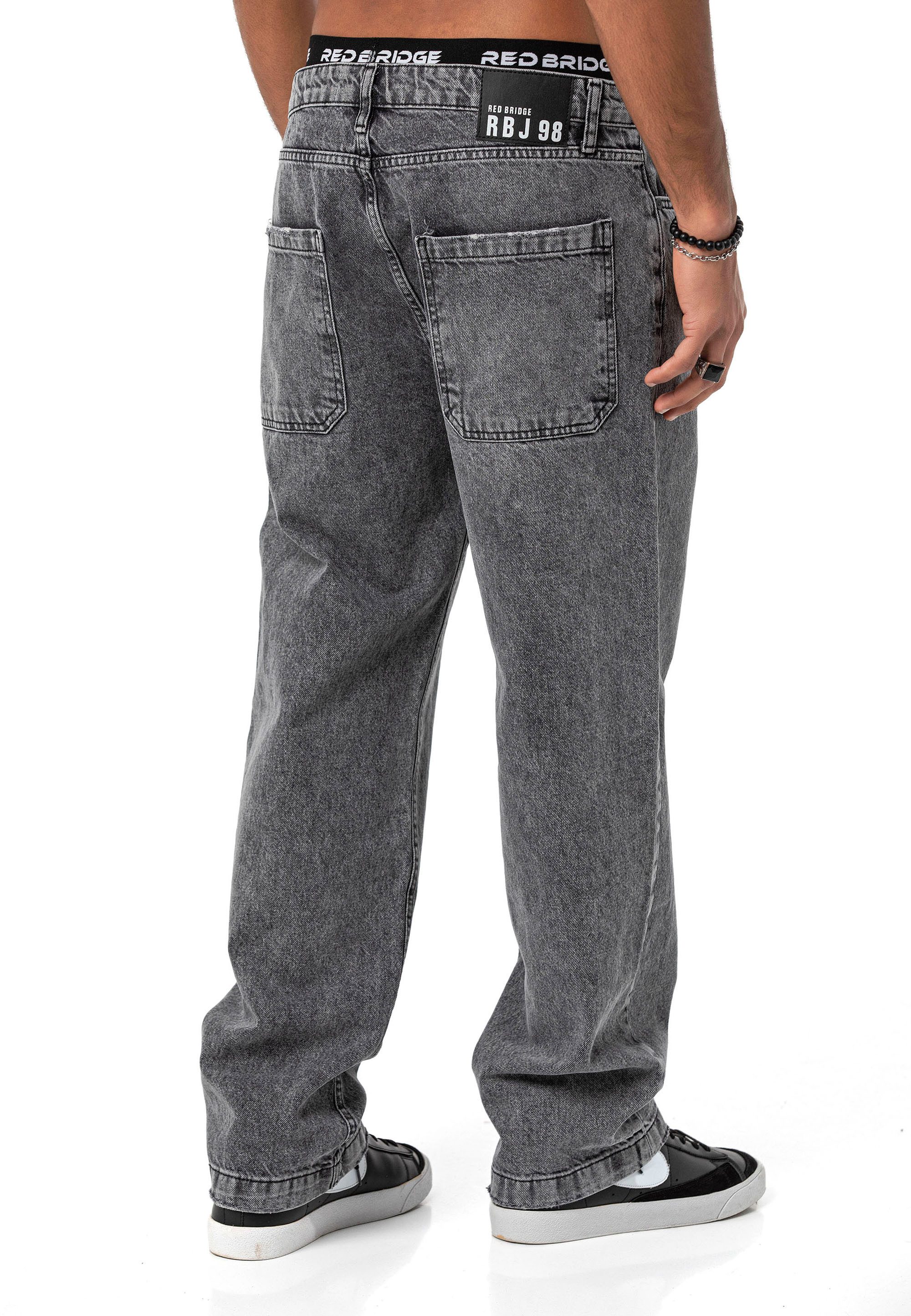 RedBridge Weite Jeans im Baggy Style mit Used Waschung 5-Pocket-Style – Bild 4 von 5