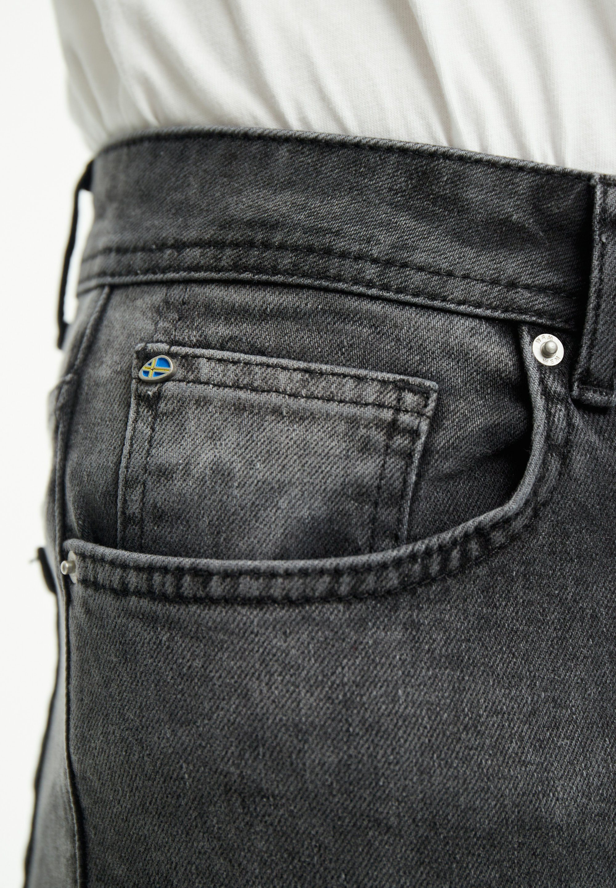 – unten Oben Oscar grey schmaler wem Tapered Tapered-fit-Jeans Fit Mittlere breiter, Bundhöhe: