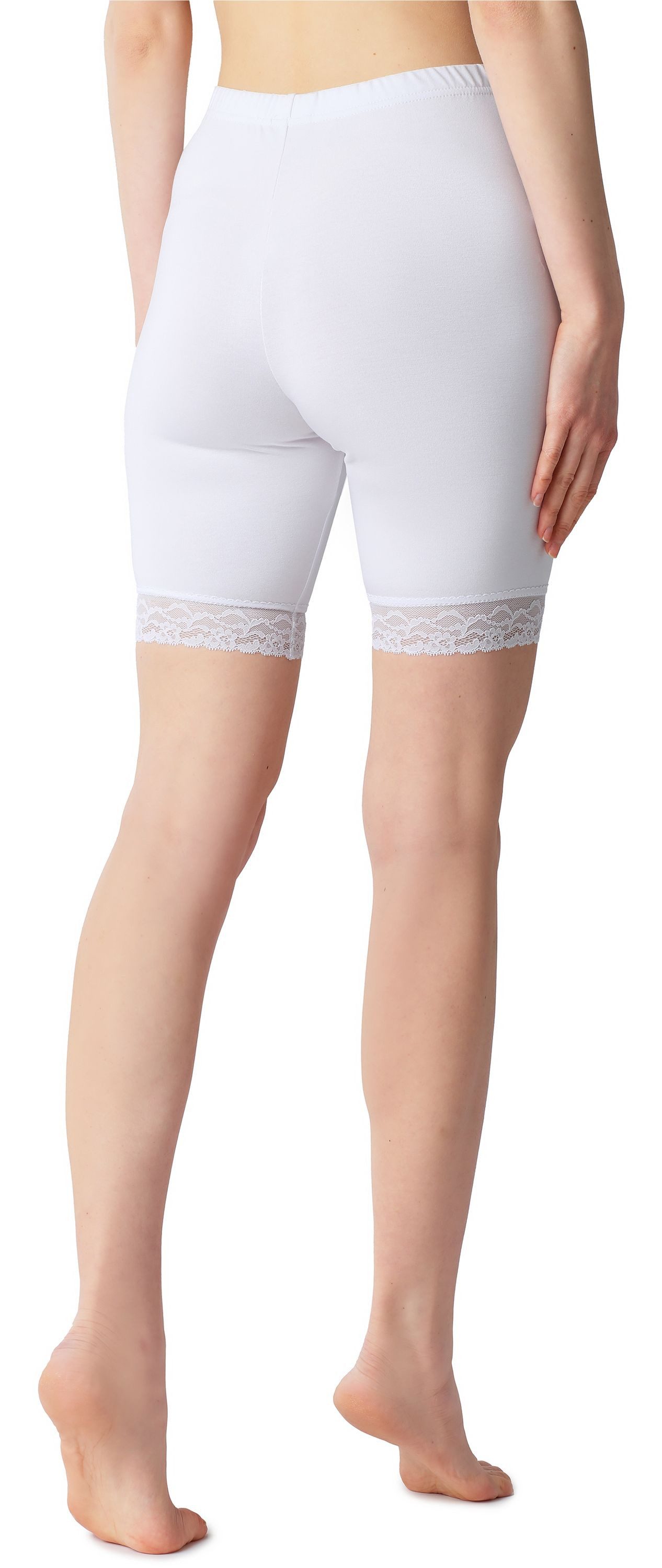 Bellivalini Leggings Damen Shorts aus Viskose BLV50-216 (1-tlg) mit Spitze