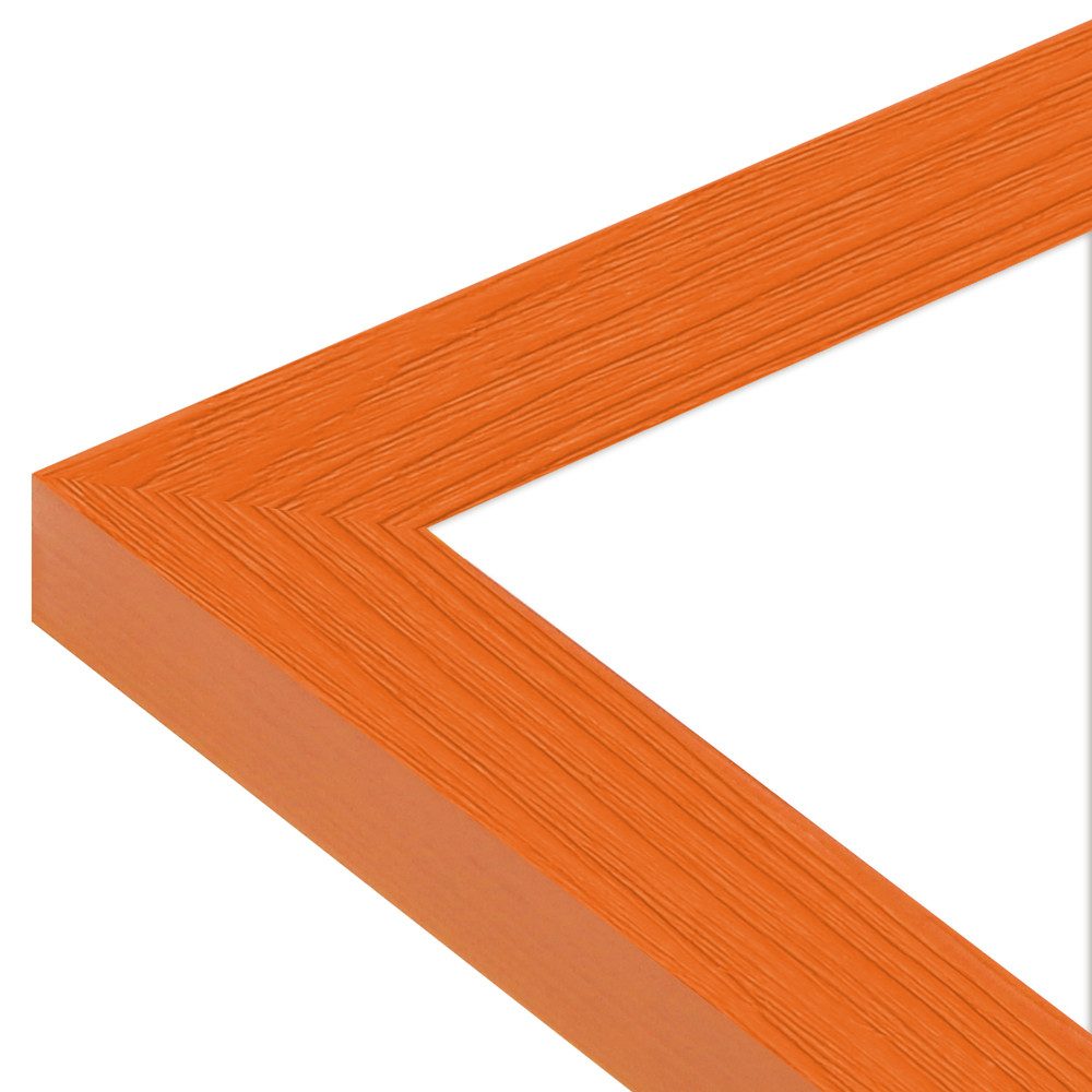WANDStyle Bilderrahmen H300, Orange, aus Massivholz im Stil Modern