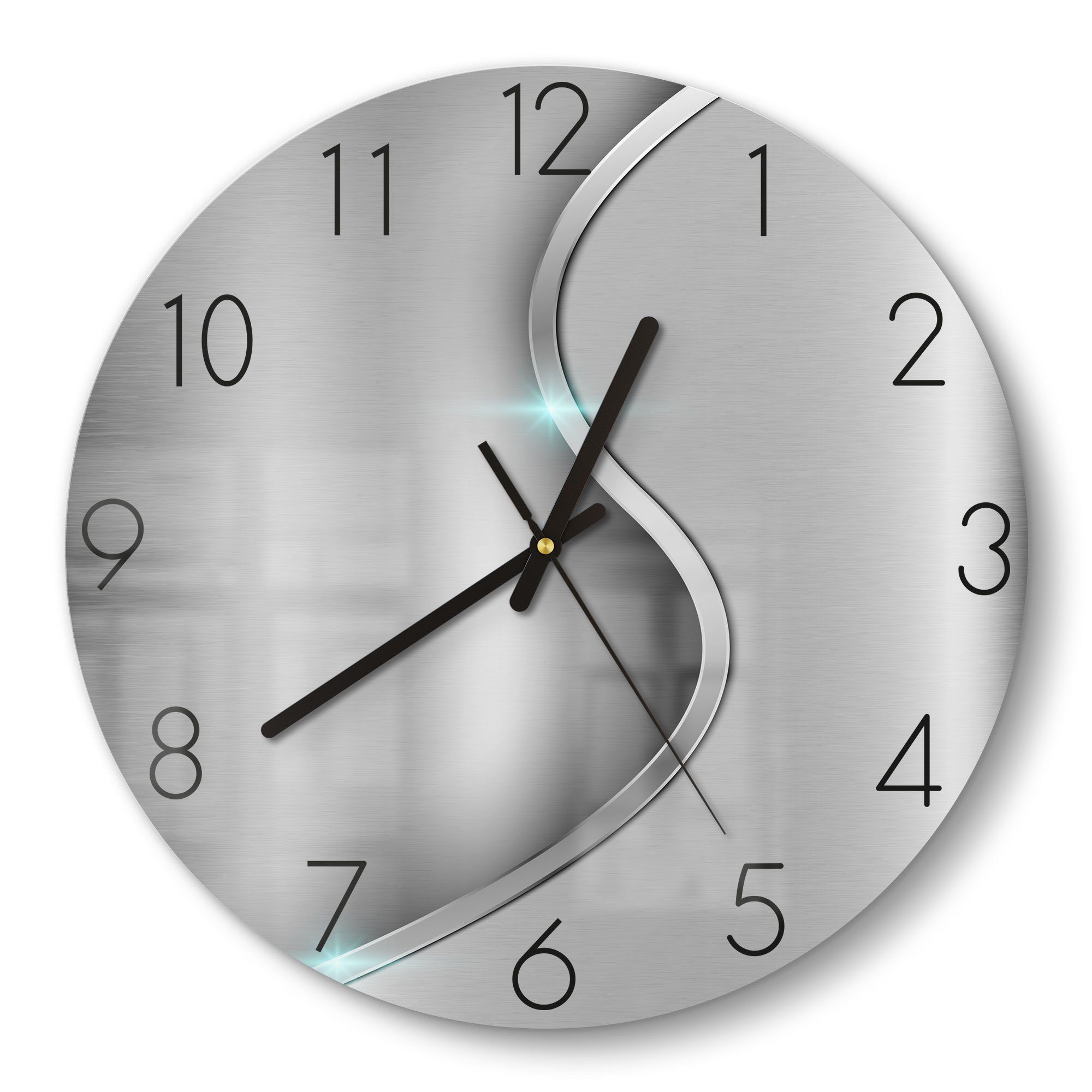DEQORI Wanduhr 'Polierte Oberfläche' (Glas Glasuhr günstig online kaufen