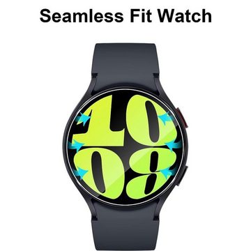 SmartUP 3X Schutzglas für Samsung Galaxy Watch 6 44mm Hartglas Panzerfolie für Samsung Galaxy Watch 6 44mm, Displayschutzglas, Displayschutzglas