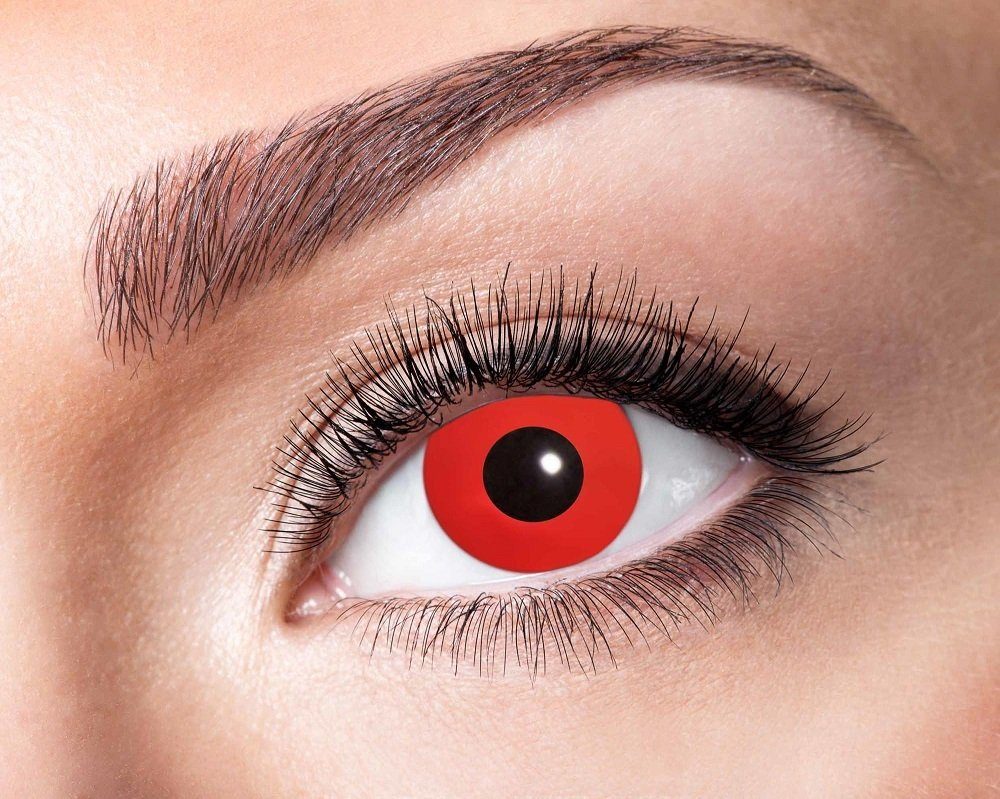 Eyecatcher Motivlinsen Farblinsen - 3-Monats-Kontaktlinsen, m03 - Red De