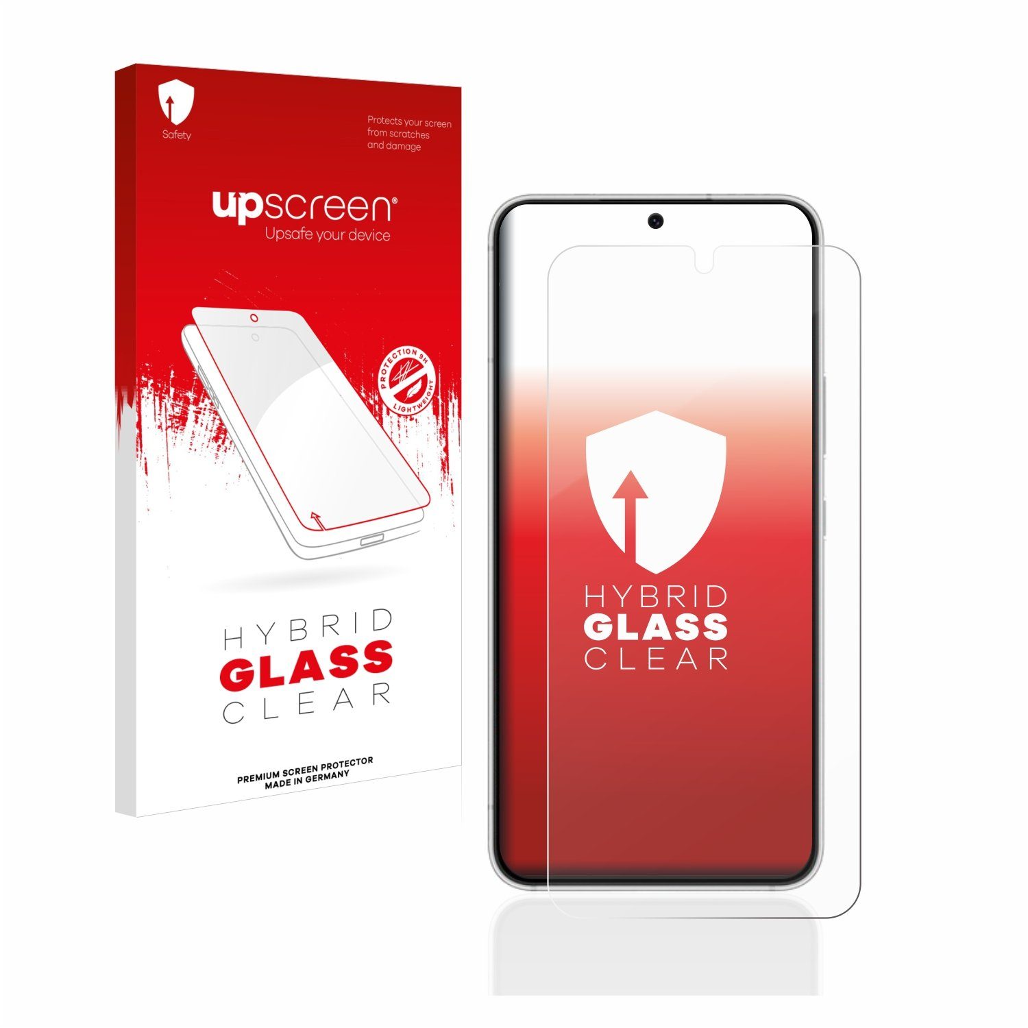 upscreen Displayschutzglas Folie für Samsung Galaxy S22 5G, Schutzfolie Glas Panzer Display Schutz klar