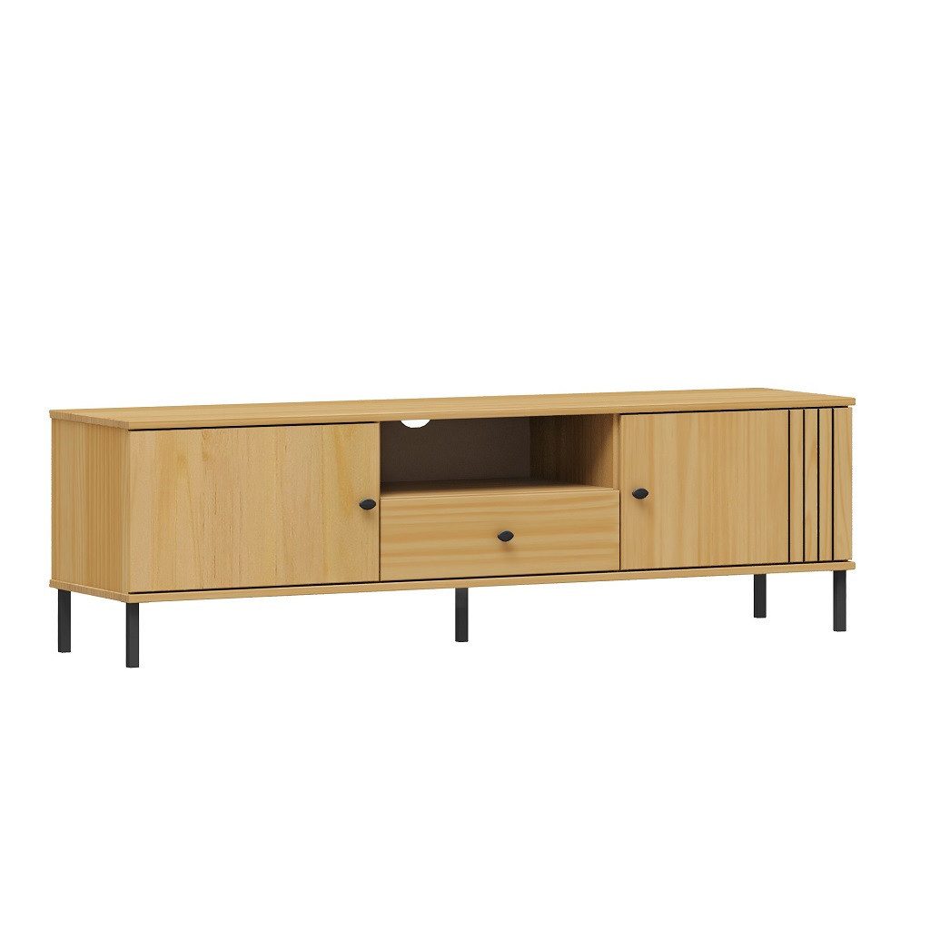 Main Möbel TV-Schrank TV Element 158x47cm Kiefer massiv eichefarbig & schwarz