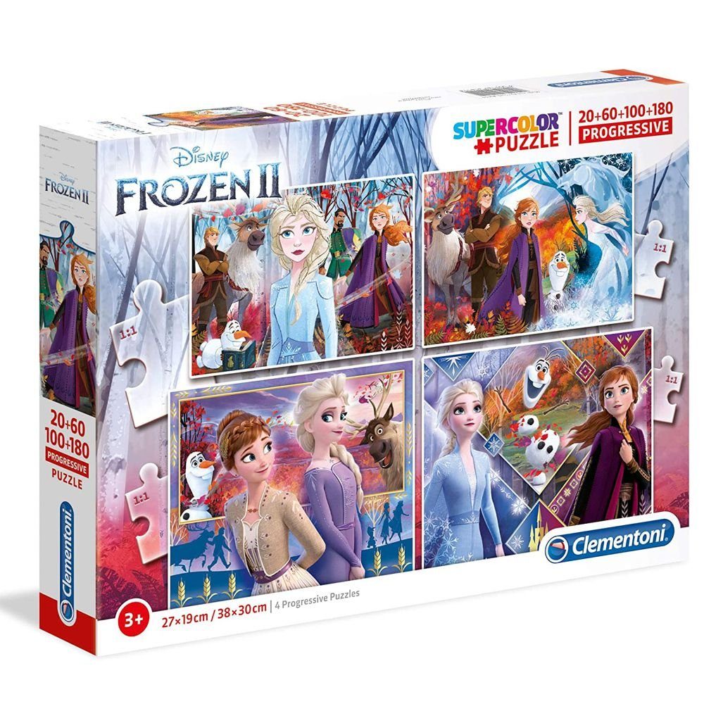 Puzzle 4 in 1 Puzzle Box Disney Frozen Eiskönigin 20, 60, 100, 180 Teile