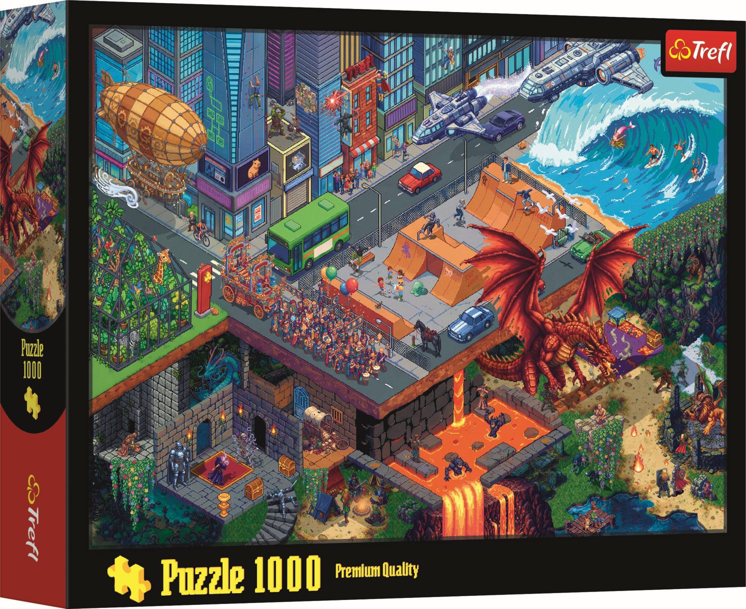 Trefl Puzzle Trefl, Pixel Art, Muster 1, 1000 Teile Puzzle, 1000 Puzzleteile