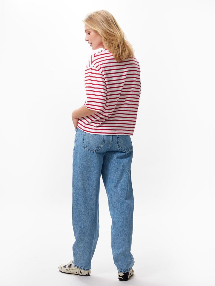 Catwalk Junkie T-Shirt – Gestreiftes Cropped günstig online kaufen