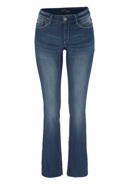 Hosen - Arizona Bootcut Jeans »mit Kontrastnähten« Mid Waist › blau  - Onlineshop OTTO