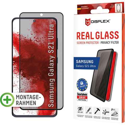 Displex DISPLEX Privacy Glass Panzerglas für Samsung Galaxy S21 Ultra (6,8) für Samsung Galaxy S21 Ultra, Displayschutzglas