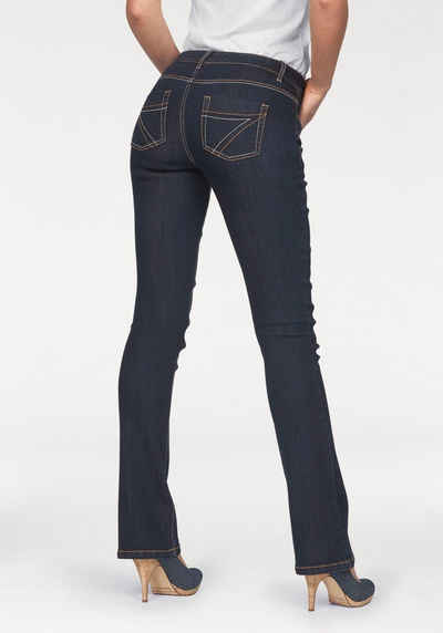 Arizona Bootcut-Jeans »mit Kontrastnähten« Mid Waist