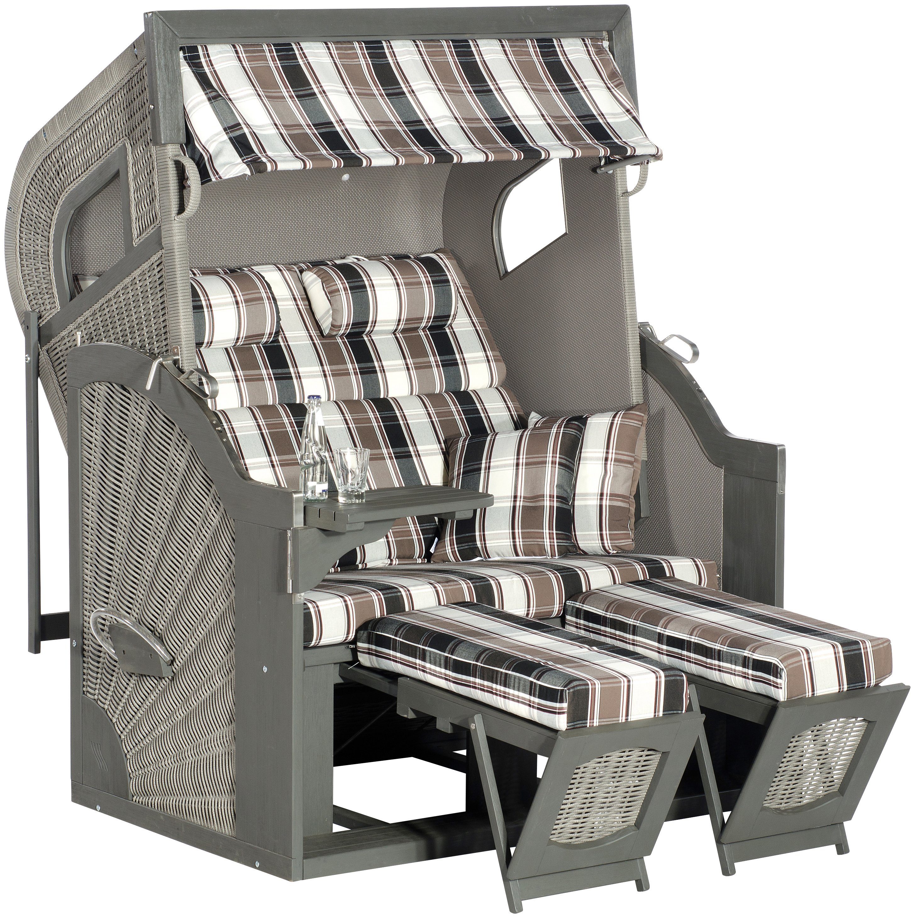 SUNNY SMART Strandkorb »Rustikal 405 Z Comfort XL 1217«, BxTxH